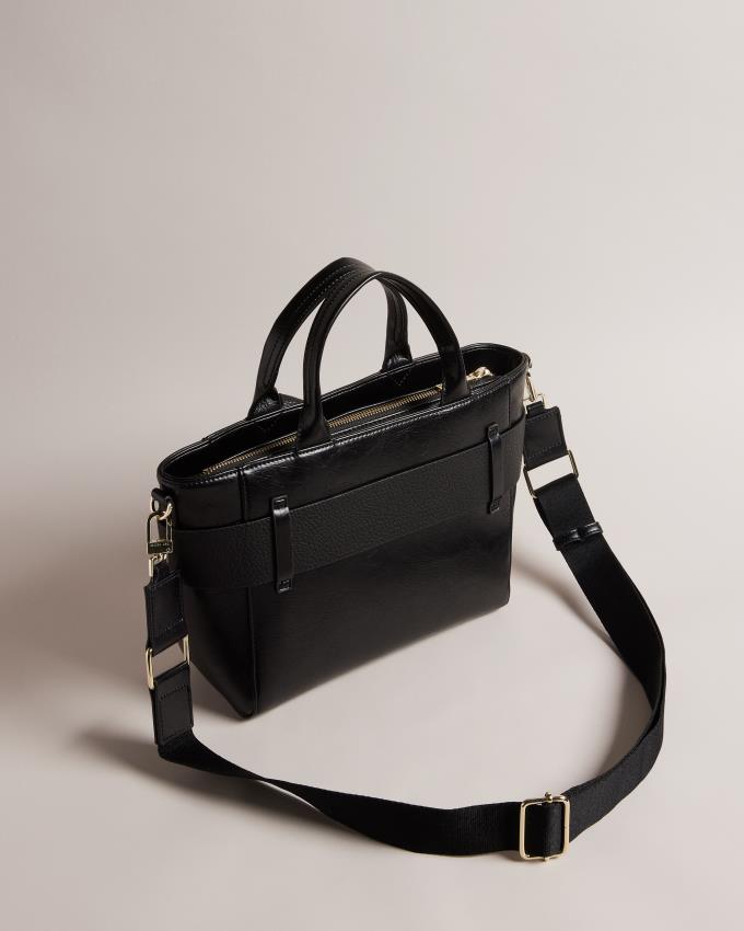 Sac Crossbody Ted Baker Faux Leather Bow Noir Femme | HYW-61929766